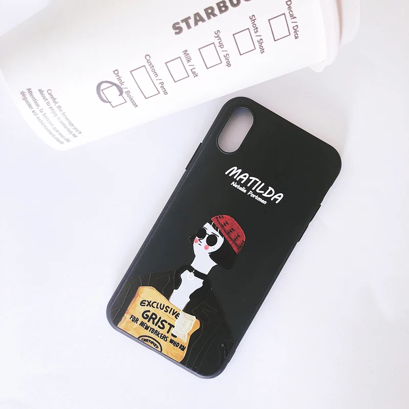 Leon:The Professional For Iphone11PRO Back Cover Case Iphone8 Soft Silicone Personality Couple iphoneXS iphoneSE TPU | Мобильные