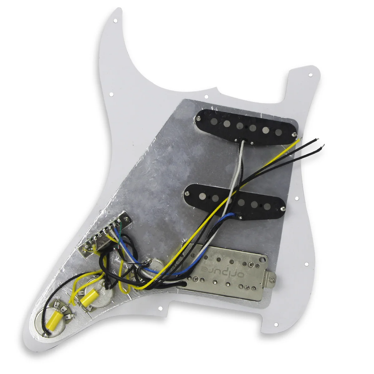 OriPure белый жемчуг SSH загружен Pickguard Alnico 5 звукосниматель с одинарной катушкой и хамбакером Пикап для 11 отверстий Страт Стиль гитары запчасти