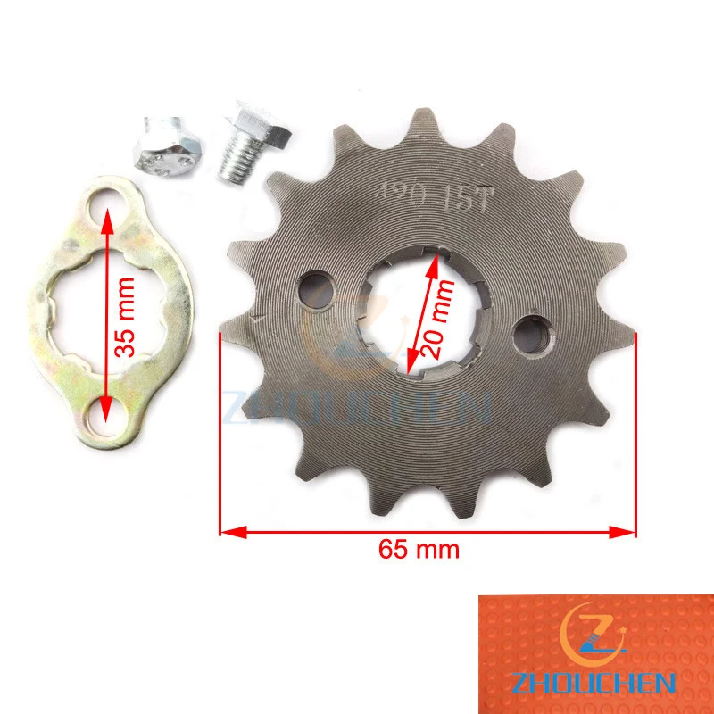 420 15 T Tooth 20mm ID Front Engine Sprocket For GPX Orion SSR SDG Dirt Pit Bike ATV Quad Buggy Moped Scooter Motorcycle
