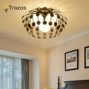 

Round Acrylic Modern Led Ceiling Light Foyer Living room Bedroom Kitchen Led Lustre Chandelier Ceiling Lamp 110V 220VBlack&White