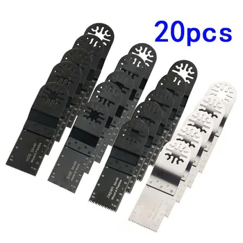 

20pcs Oscillating Multi Tool Saw Cutter 32mm Wood Soft Metal Cutting Tools Woodworking HCS Saw Blades
