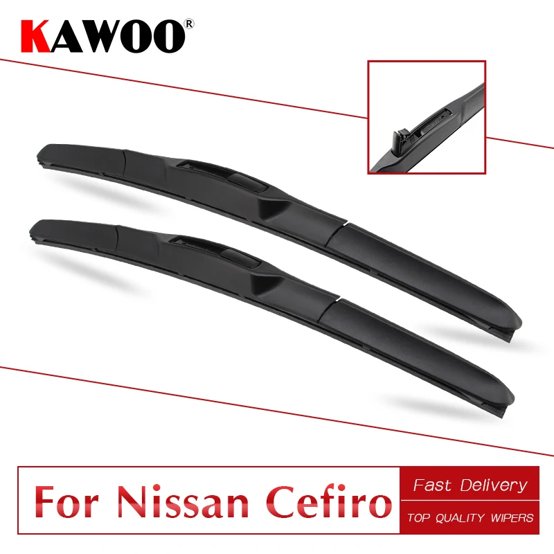 KAWOO для Nissan Cefiro/Cefiro A32/Cefiro A33 мягкие резиновые дворники лезвия 2001 2002 2003 2004 2005 2006 2007 Fit