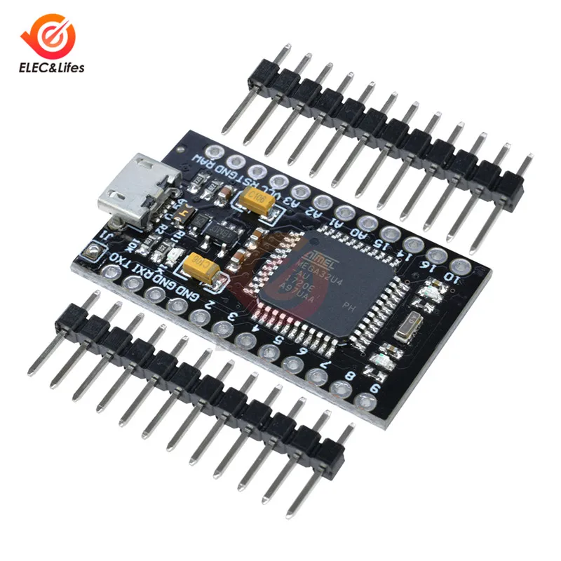 Pro Micro ATmega32U4 5 в 16 модуль Mhz Usb плата контроллера для Arduino Nano с Загрузчиком Mega32U4 простые бумажные ATMEGA32U4-AU