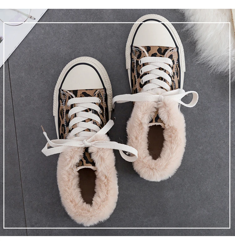 Бархатная хлопковая обувь; женские зимние ботинки; леопардовая парусиновая хлопковая обувь; Уличная обувь; Новинка года; модная теплая женская обувь