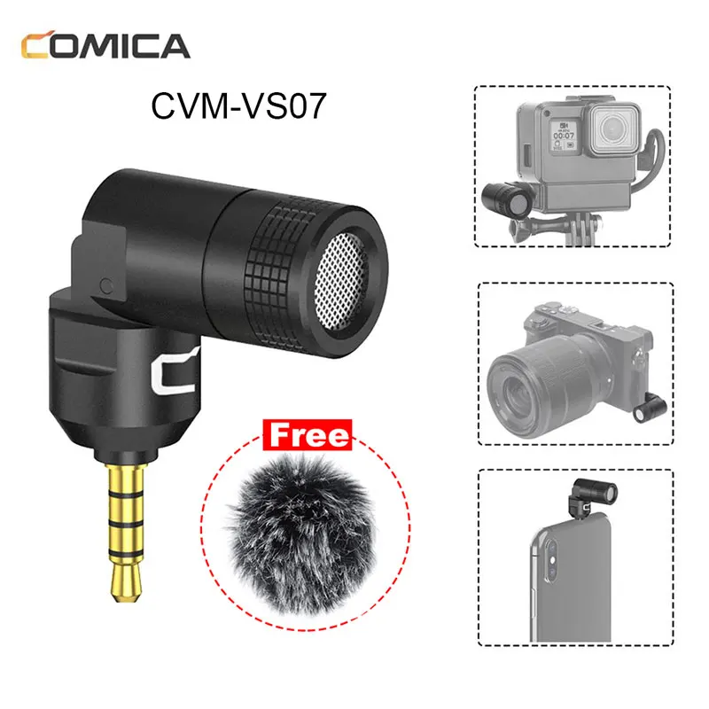 Беспроводной микрофон Comica для GoPro Vlog iPhone Andriod смартфонов SONY Nikon DSLR 8 7 6 5 Plug and Play