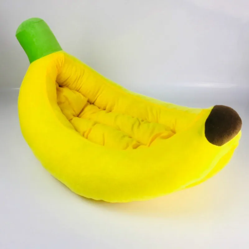 Creative design imitating banana shape cotton bed nest nest pet pad cotton nest cat litter medium and large dog removable dog pa