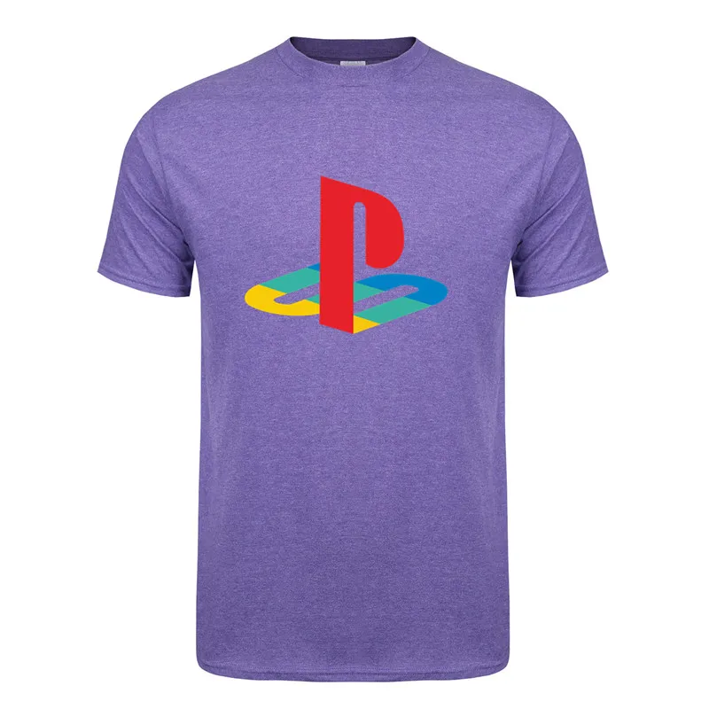Playstation футболка мужские топы Игра Новая мода короткий рукав футболки мужские футболки - Цвет: Anitique Purple