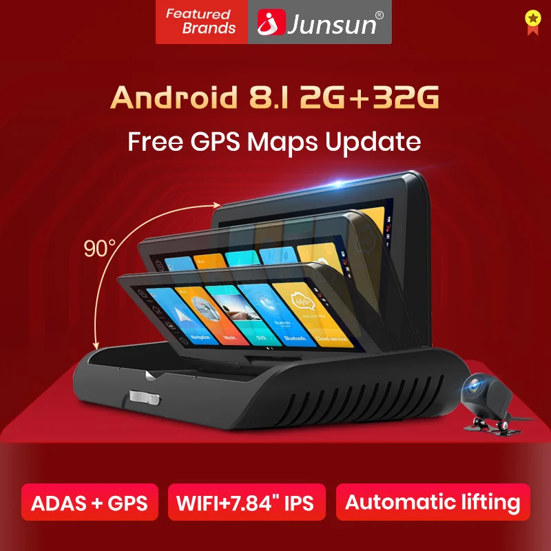 Автомобильный видеорегистратор Junsun 7 84 дюйма 4G ADAS FHD 1080P камера заднего вида с