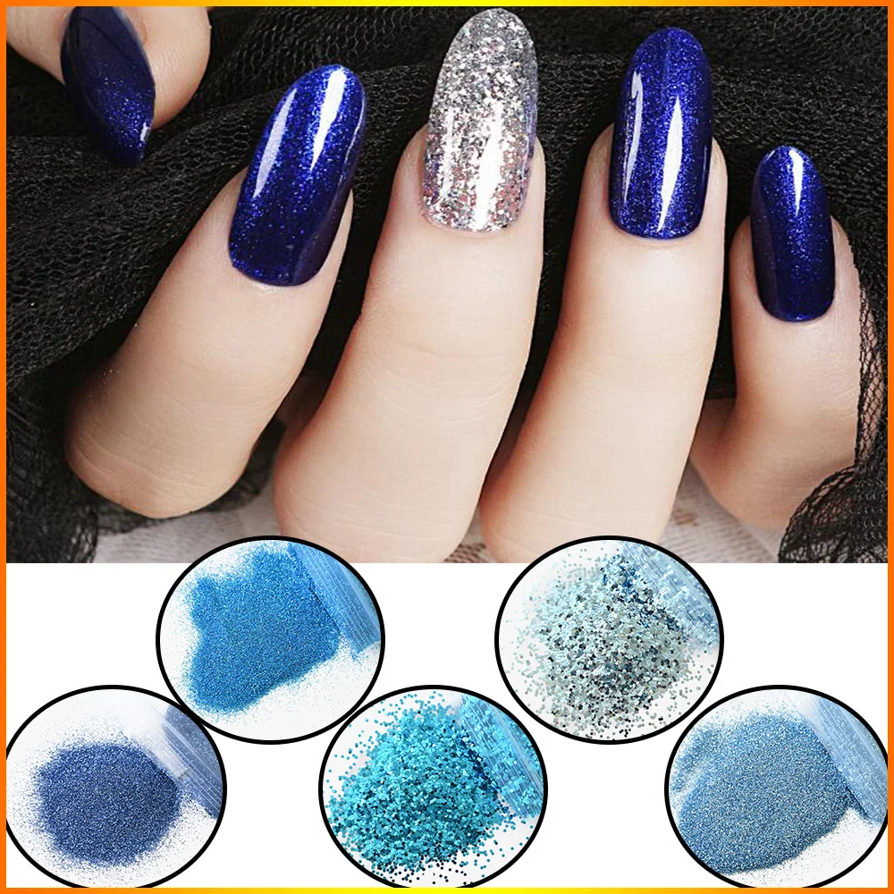 Amazon.com: Elegant Blue Glitter Gel Nail Polish, Reflective Diamond Gel  Polish, Soak Off UV LED Nail Gel Shimmer Shiny Gel Nail Art Manicure Salon  DIY at Home RAR89 : Beauty & Personal