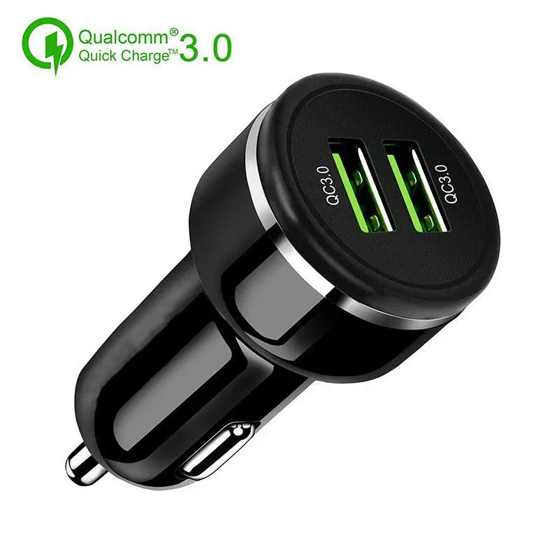 

QC 3.0 Mobile Phone Charger 3.1A Quick Charge QC 3.0 Car Charger 2 USB Ports Dual Fast Charge for iphone X Samsung Huawei xiaomi