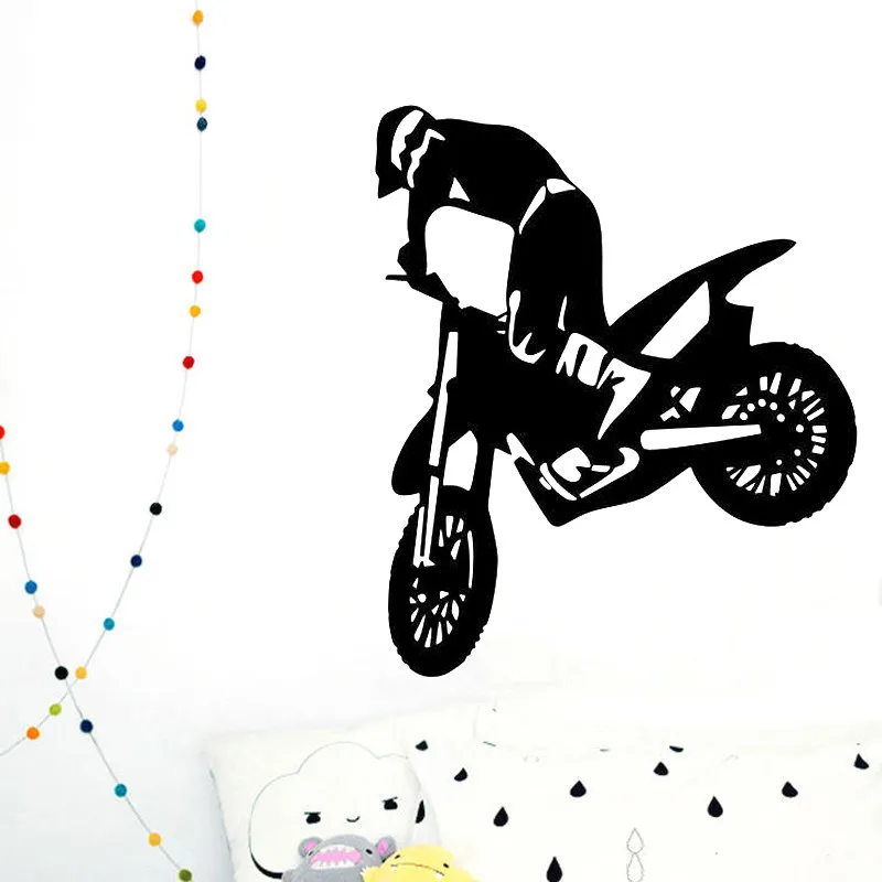 Dirt Bike Wall Decal Motor Cross Motorcycle Kids Room Wall Decor