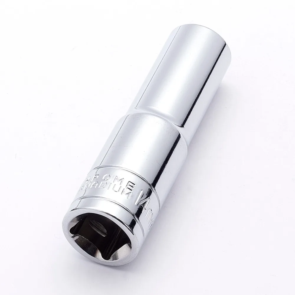 Utoolmart 1/2 привод 6 точечный мост гайка с шестигранной головкой хром-ванадиевой Сталь метрических 78 мм Общая Длина 8 мм-24 мм шестигранный сливового цвета с длинным рукавом