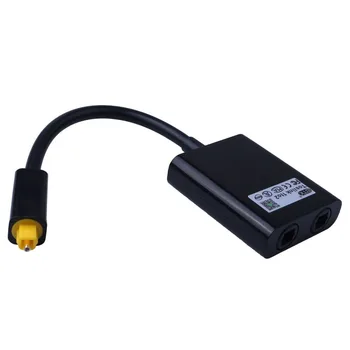 

Latest Digital SPDIF Optical Audio Splitter Adapter 2 Way Toslink Splitter SPDIF Optical Cable Splitter Hub 1 Input 2 Output