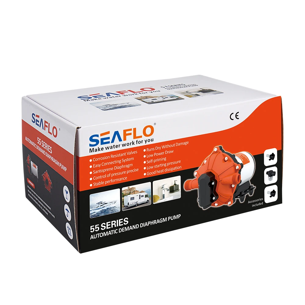 SEAFLO 55 серия автоматический мембранный насос 12V 3 0 20.0LPM 17 70PSI|12v boat pump|marine pumpaccessories