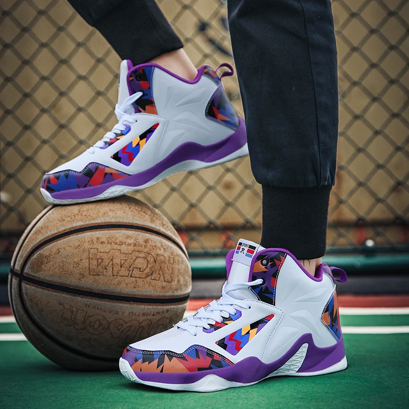 

Men basketball shoes High top damping sneakers Men outdoor sport shoes for men Super cool basketball sneakers Size 37-46