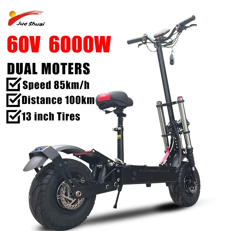 Eu Usa Stock Electric Scooter 85km/h 60v 6000w Dual Motor