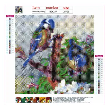

4 Pack Birds 5D DIY Diamond Painting Kits Full Drill Rhinestone Embroidery Decor D08F