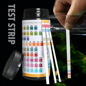 

100pcs 9 IN 1 Water Quality Test Papers PH Level Total Alkalinity Testing Fountain Drinking Swimming Pool Analyzing Test Strip