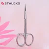 STALEKS Stainless Steel Dead Skin Scissors Russian Style Bending Eyebrow Scissors Zebra Pattern Exfoliating Nail Tools SX-20/1z 1