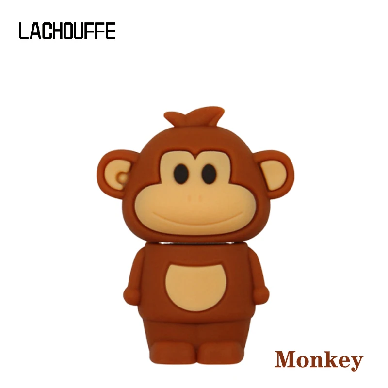 Monkey Новое поступление, usb флеш-накопитель с животными, флешка 128 ГБ, 64 ГБ, 32 ГБ, 16 ГБ, 8 ГБ, 4 Гб, флеш-карта памяти, Флеш накопитель, модель зодиака, u-диск - Цвет: Monkey