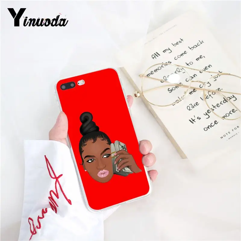 Funny Black Head Girl Make Money Not Friends Women Candy Red