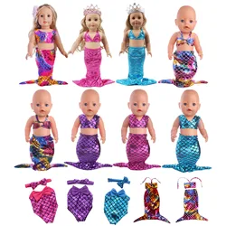 Culotte de poupée rayée multicolore, sous vêtements pour poupée américaine de 18 pouces et 43CM, accessoires de vêtements de bébé, jouets de notre génération pour filles 