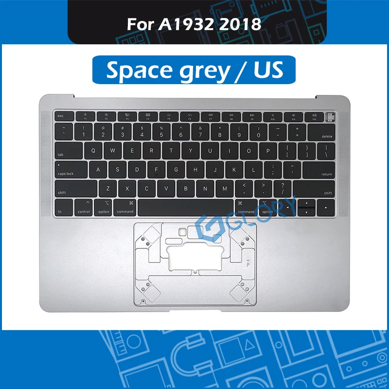 Космический серый США Макет A1932 Топ чехол для Macbook Air retina 1" A1932 Топ чехол Упор для рук с клавиатурой+ подсветкой MRE82