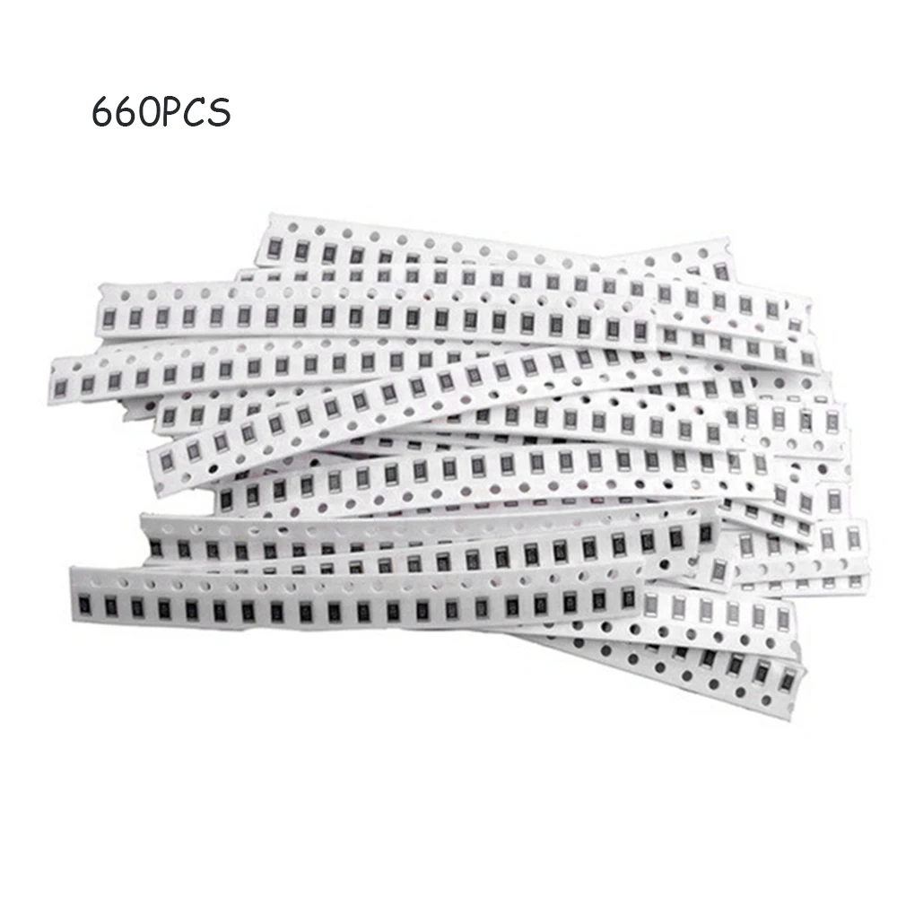 660x 33-значения 1206 0805 0603 SMD набор резисторов 1ohm-1M Ом набор для отбора проб в D