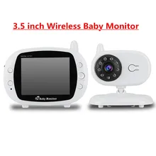 Беспроводной видеоняня 3,5 дюймов, цветная детская камера, 2 способа разговора, ночное видение, ИК Светодиодный контроль температуры с 4 колыбельными