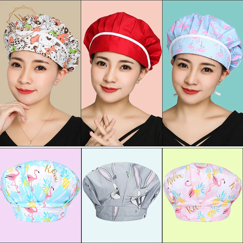 

Unisex Elastic Adjustable Caps Cafe Bar Kitchen Restaurant Hotel Bakery Waiter Work Hats Breathable Chef Uniforms Workshop Caps