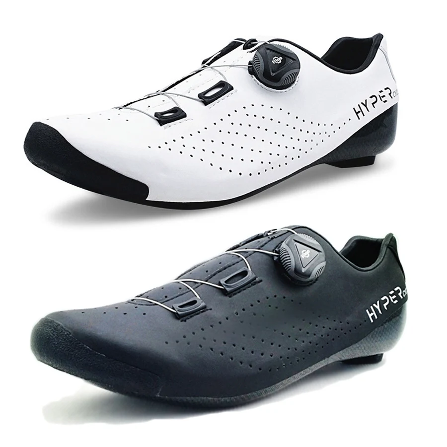 Original Hyper Cycling Shoes Heat Moldable 3k Carbon Fiber Road Bike Sneakers 1 Shoelace Self