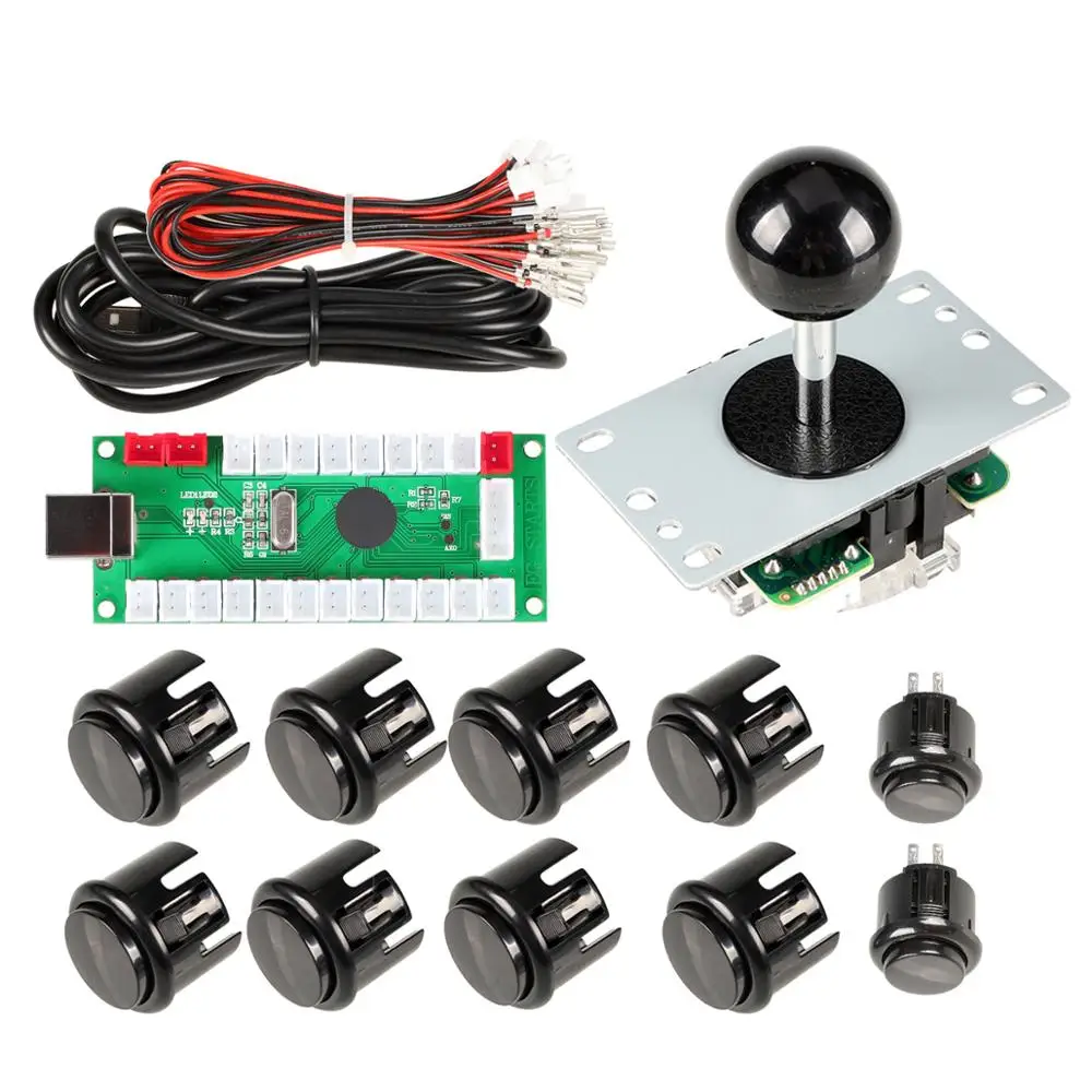1 Player Arcade Kit Fai Da Te Encoder Usb Per Pc Pulsanti Joystick Arcade Per Usb Mame Gioco Per Pc Parti Del Controller Retrò Fai-Da-Te E Raspberry P