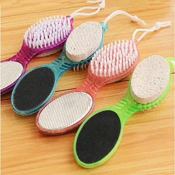 

4 in 1 Foot Care Callus Brush Pumice Grinding Feet Stone Scrubber Pedicure Exfoliate Remover Two Sides Cleaning Dust Dead Skin