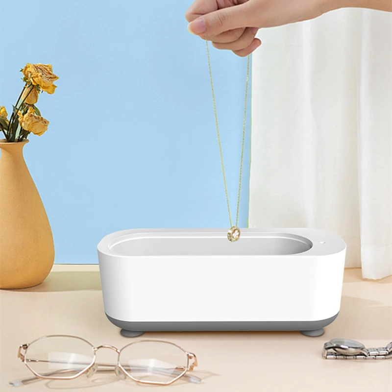 Portable Multifunctional Ultrasonic Cleaner Jewelry Glasses Blind Spot Cleaning Box Mini