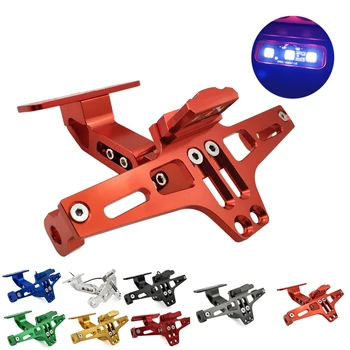 

Motorcycle Adjustable Angle License Plate Holder Bracket CNC Aluminum For Honda CBR 600 954 1000 RR 1100XX CB1000R ST1300 CR85R
