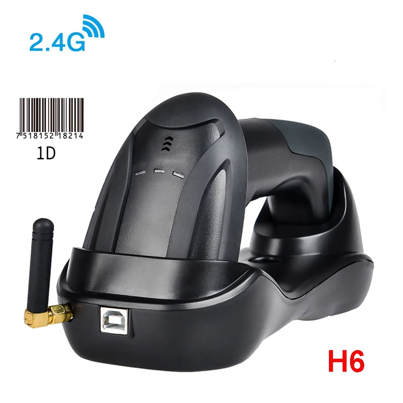 2d barcode scanner Wirelress Barcode Scanner And RD-H8 1D/2D QR Bar Code Reader PDF417 for POS and Inventory office scann H6