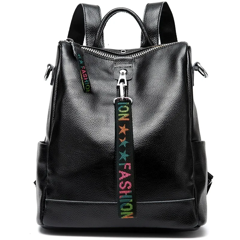 

2020 Women 100% Genuine Leather Backpacks Teenage Girls Female Designer School Shoulder Bag Bagpack Women's Laptop Bags mochila