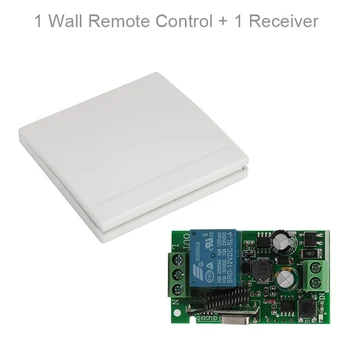 

QIACHIP 433Mhz Wireless RF Remote Control Switch AC 110V 220V Lamp Light LED Switch Corridor Room Home 433 Mhz Wall Panel Switch