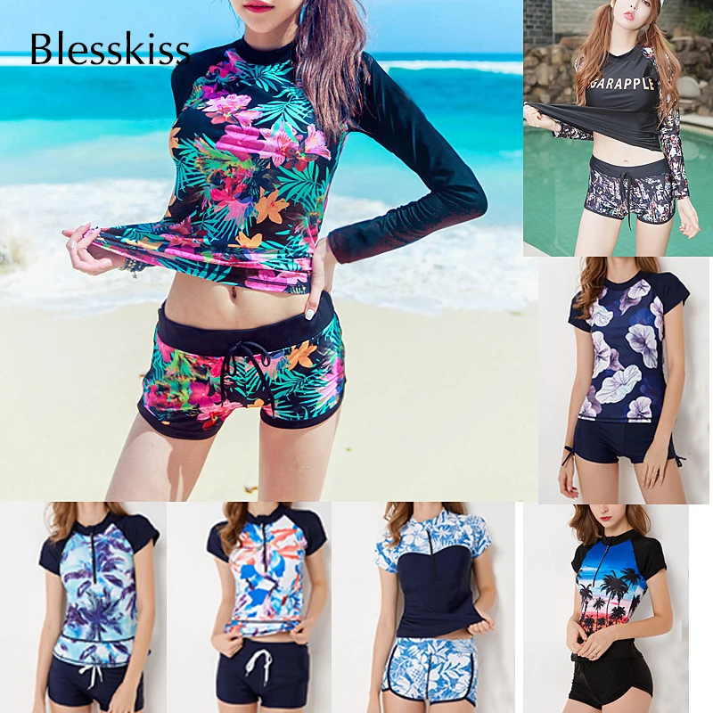 2 piece swimsuit with long top