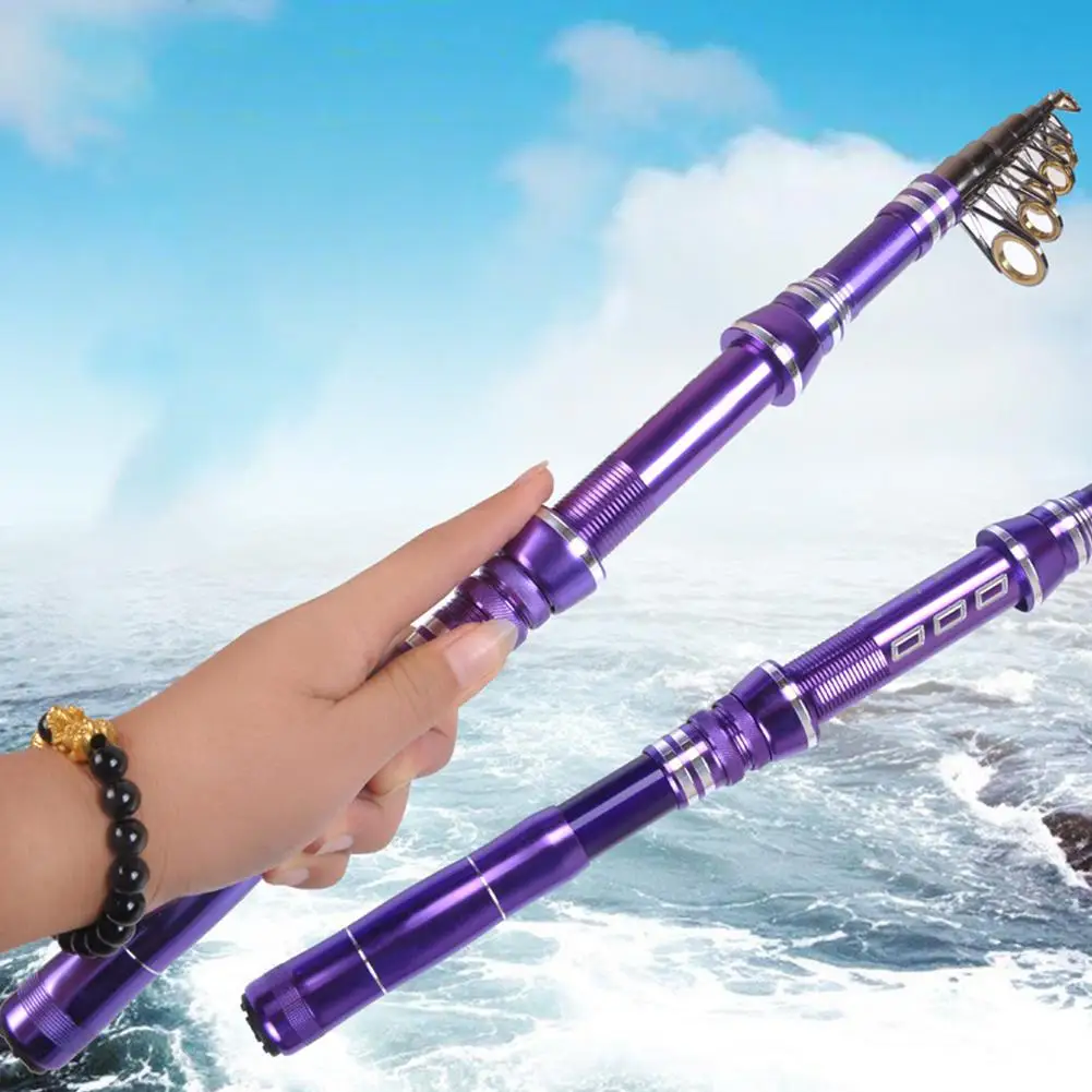 HiMISS Fishing Rod Super Short Type Hard Metal Fishing Rod 1.8-3.6m Carbon Retractable Lure Fishing Rod Strong Metal handle