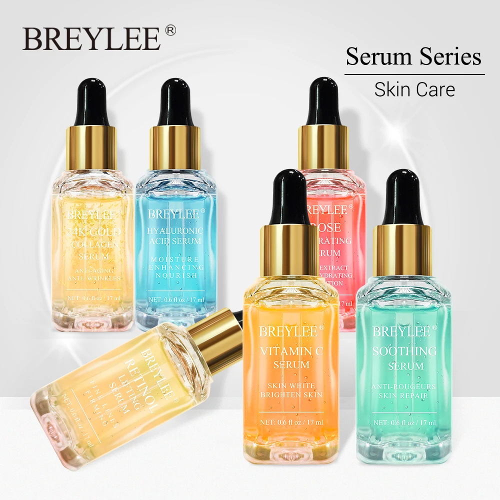 BREYLEE Face Serum Series 6pcs Hyaluronic Acid Collagen Vitamin C Whitening Lifting Firming Anti-aging Wrinkle Skin Care 17ml BREYLEE Face Serum Series 6pcs Hyaluronic Acid Collagen Vitamin C Whitening Lifting Firming Anti-aging Wrinkle Skin Care 17ml