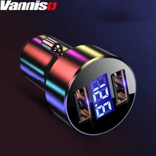 Автомобильное зарядное устройство с двумя USB 3,1 А, цифровой светодиодный дисплей, автомобильное зарядное устройство для Xiaomi iphone, смартфонов, планшетов, QC 3,0, USB адаптер для быстрой зарядки