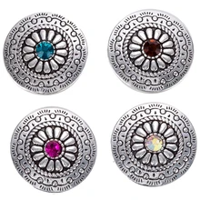 Горячая Распродажа круглые металлические кнопки 18 мм защелки для защелки браслетов подходят к имбирным защелкам ювелирный браслет для ношения выше локтя TZ9008