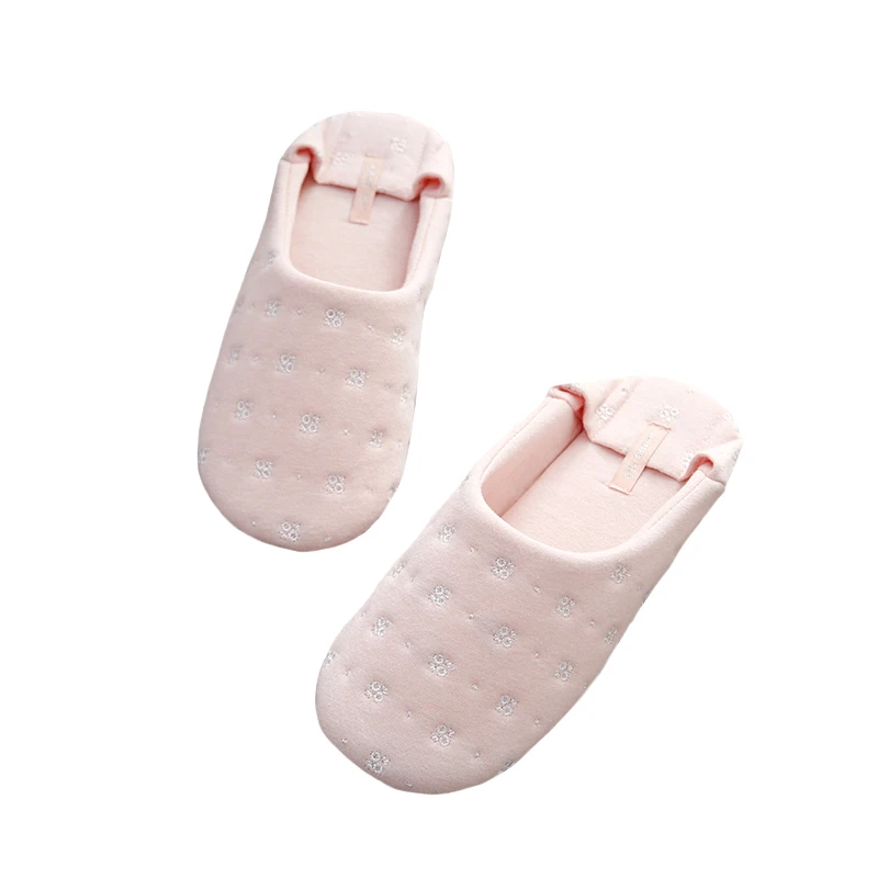 

Soft sole silent non-slip indoor home slippers comfortable Nordic style cotton slippers ladies spring and autumn simple fashion