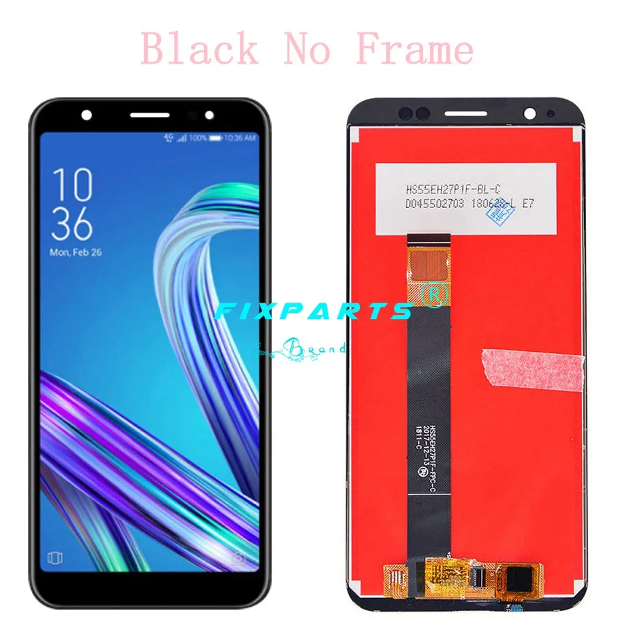 Black No Frrame Для 5," ASUS Zenfone Max M1 ZB555KL ЖК-дисплей кодирующий преобразователь сенсорного экрана в сборе запасные части для Asus ZB555KL lcd - Цвет: Black No Frrame