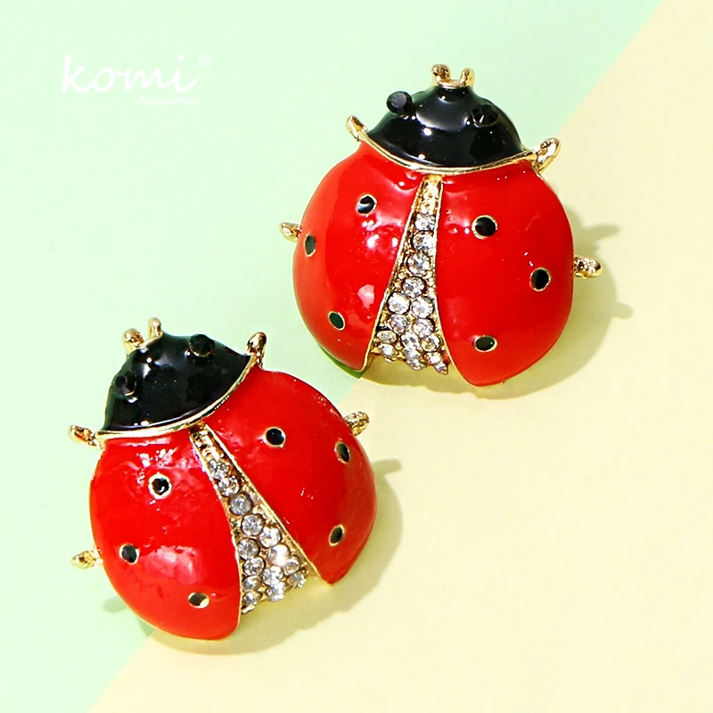 Коми Бохо Cute Bee Божья коровка Серьги Горный Хрусталь Ананас Кактус Падение Нефть