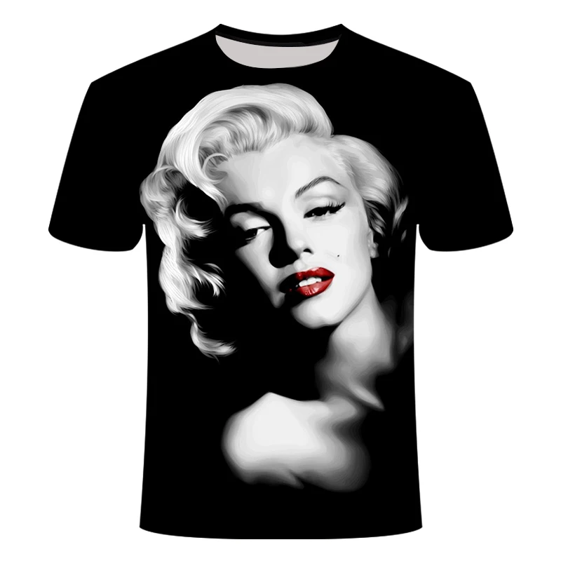 

Summer Men Women Short Sleeve 3D T Shirt Sexy Marilyn Monroe Print T-Shirt Unisex Fashion Casual Funny O-Neck t shirt