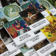Lot de 30 cartes postales anglaises de la série du musée d'art, enveloppes de artistes célèbres, œuvres d'art, travaux de Monet, Picasso, Van Gogh