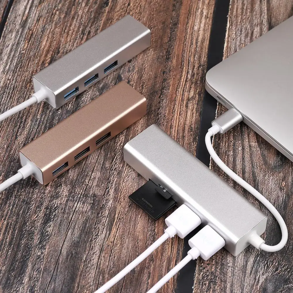 Type-C концентратор 3 USB 3,0 концентратор HDMI/VGA/RJ45 адаптер Thunderbolt 3 USB-C данных TF SD PD слот концентратор для Macbook Pro Air 13 15 16