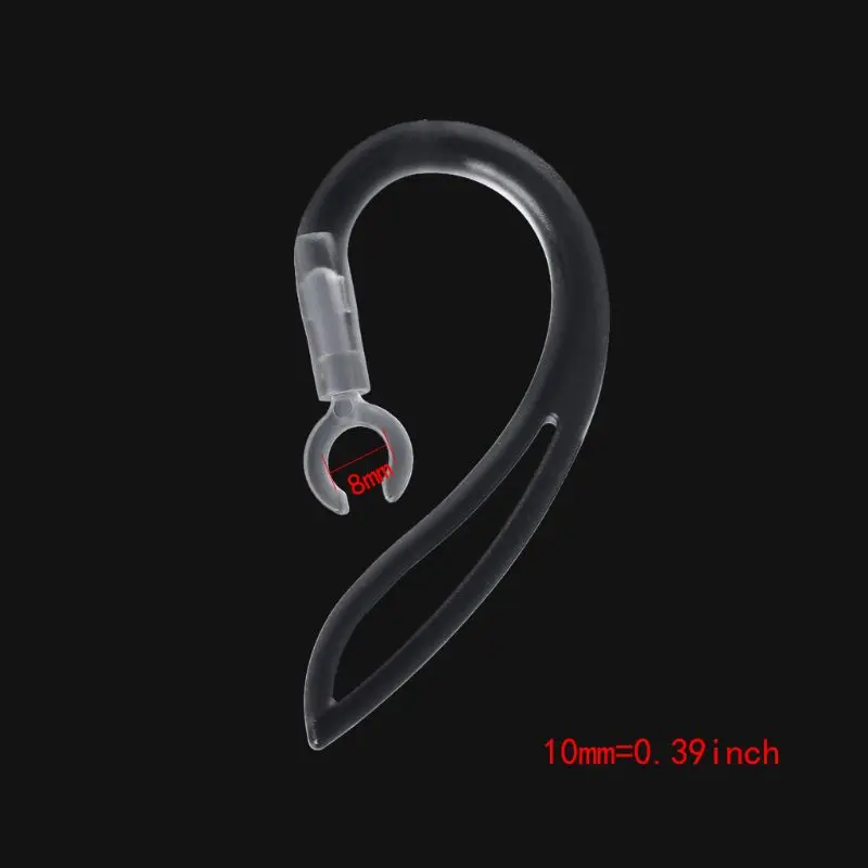 Bluetooth Earphones Transparent Soft Silicone Ear Hook Loop Clip Headset 5 6 7 8 10mm